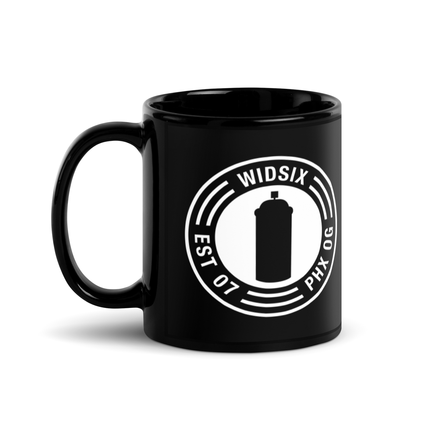 WIDSIX Iconic Black Glossy Mug