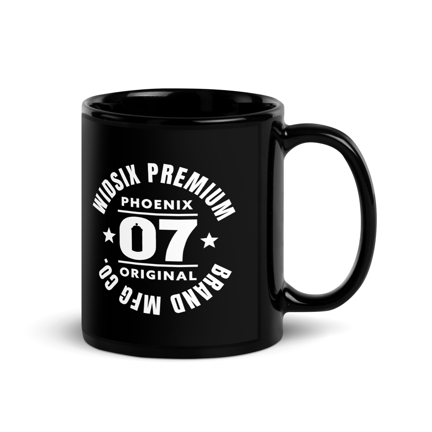 WIDSIX Premium Brand Mfg Co Black Glossy Mug