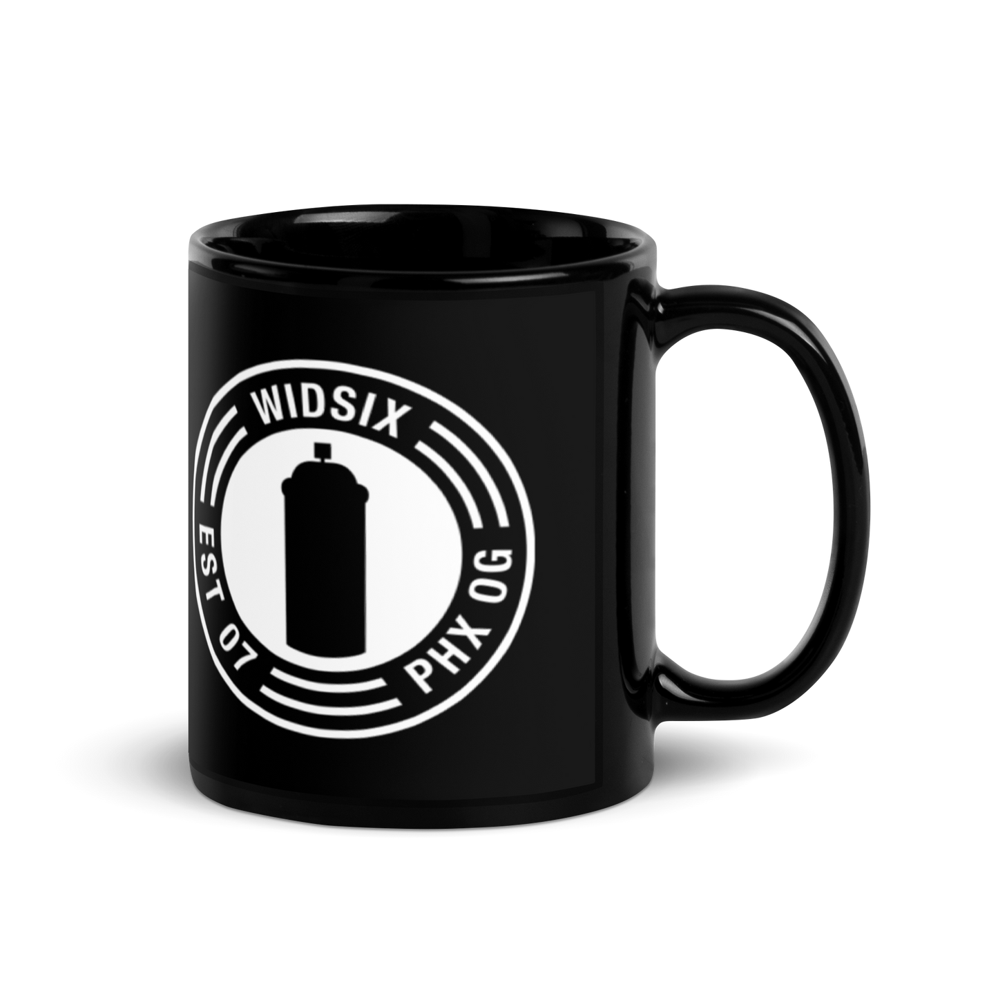 WIDSIX Iconic Black Glossy Mug