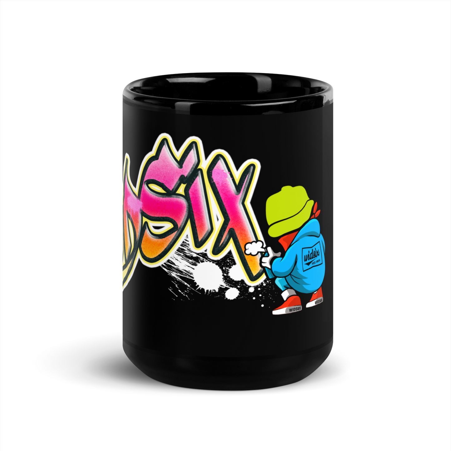 WIDSIX Grab a Can Black Glossy Mug