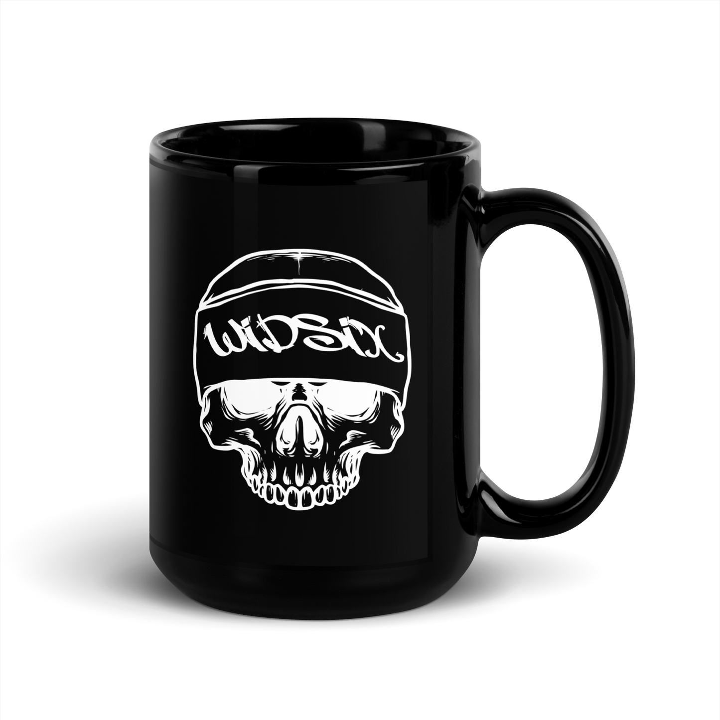 WIDSIX OGs Never Die Graffiti Black Glossy Mug