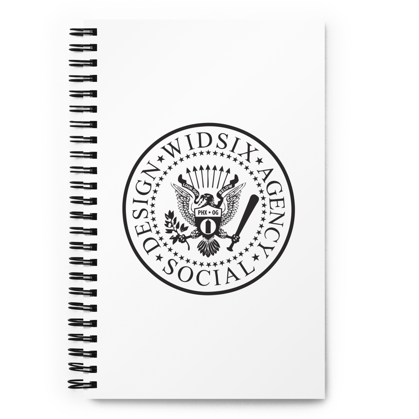 WIDSIX Look Out Below Spiral Notebook
