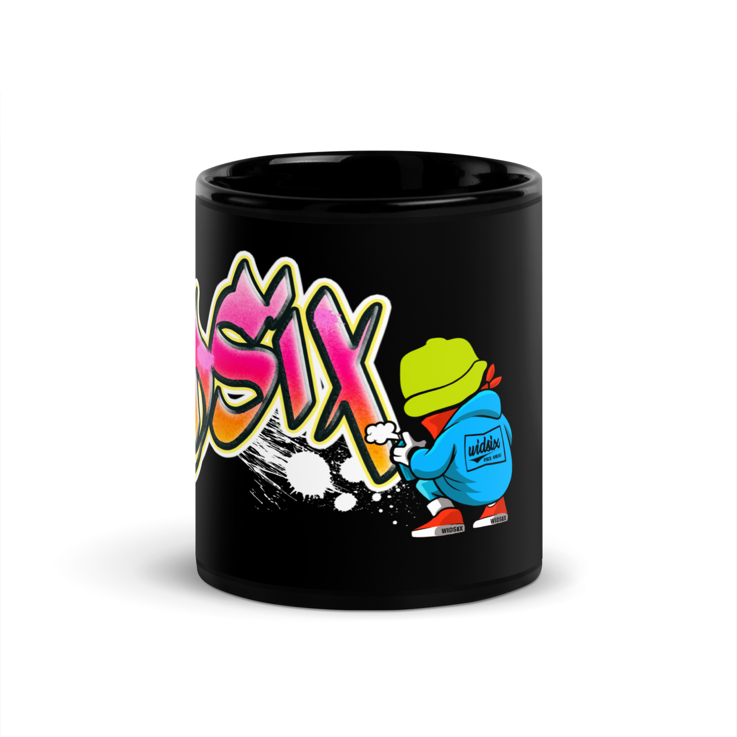 WIDSIX Grab a Can Black Glossy Mug