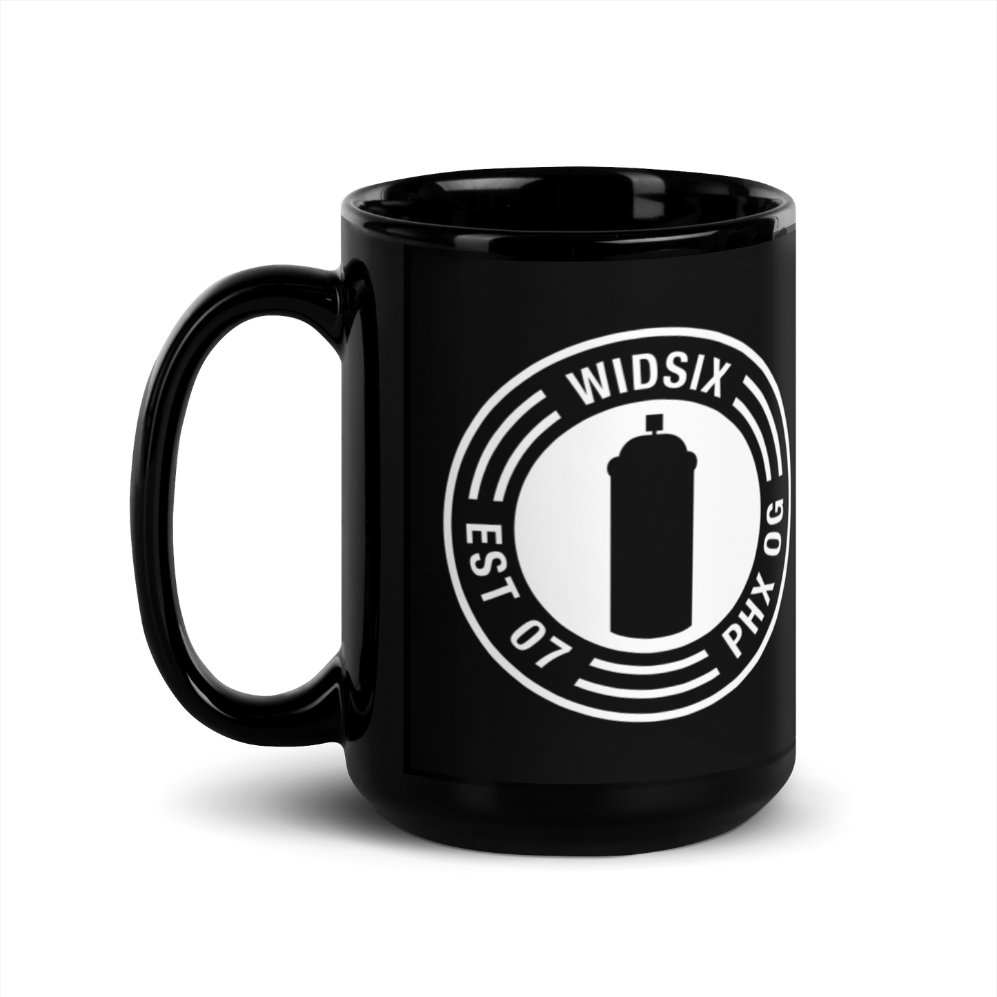 WIDSIX Iconic Black Glossy Mug