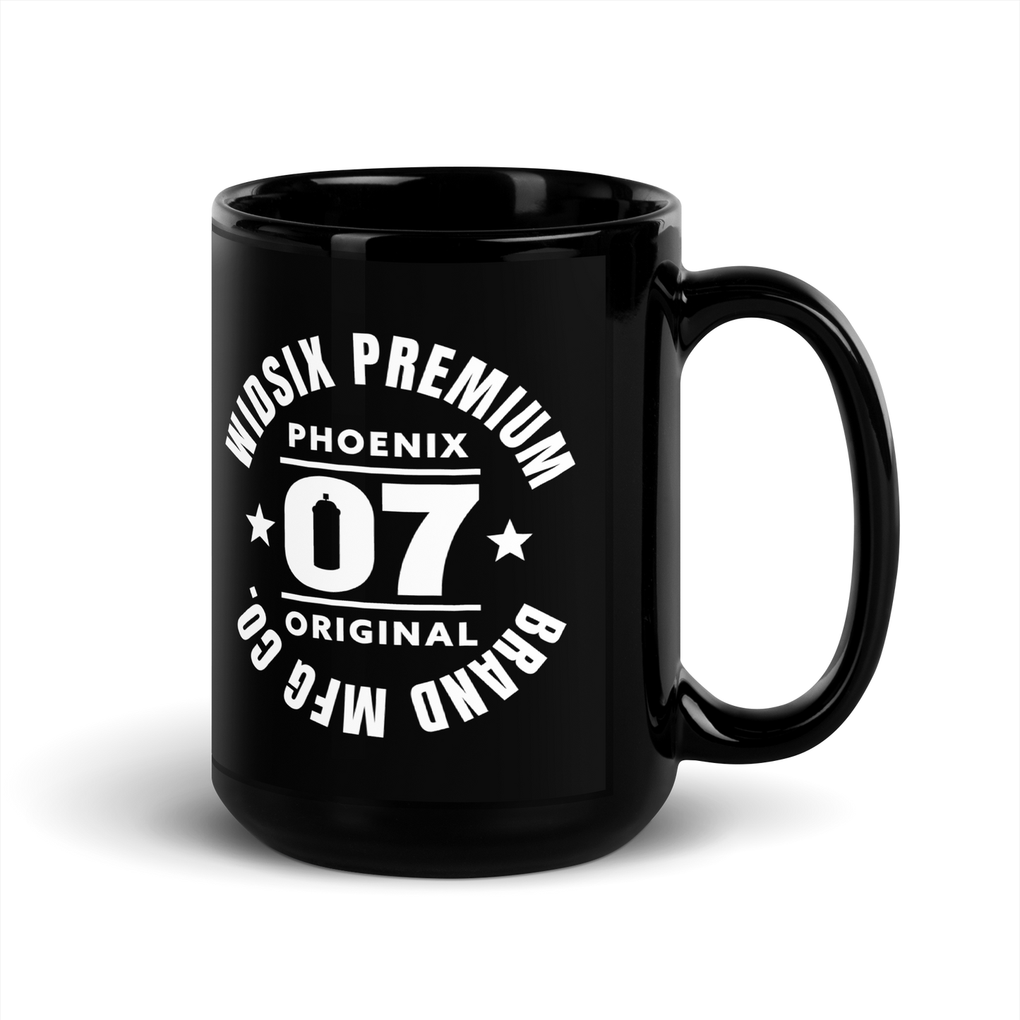 WIDSIX Premium Brand Mfg Co Black Glossy Mug
