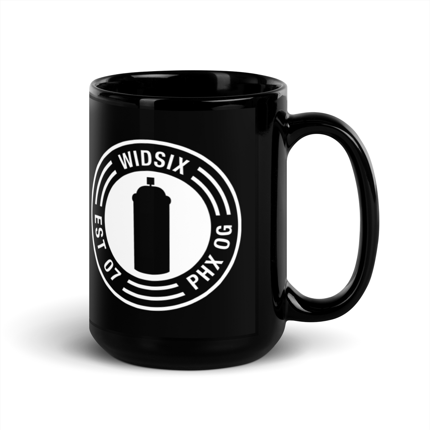 WIDSIX Iconic Black Glossy Mug