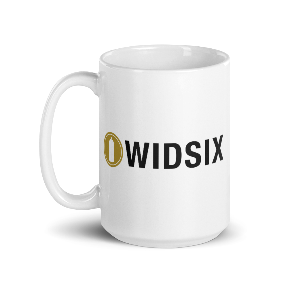WIDSIX Lucky No. SIX White Glossy Mug